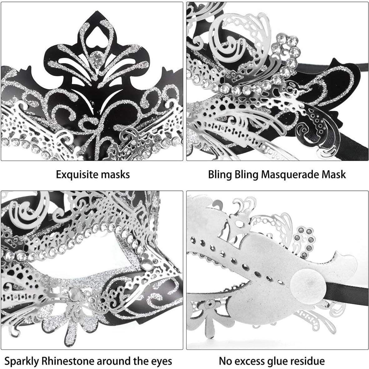 Conjunto de Máscaras para Parejas Coddsmz - Veneciana y Mardi Gras