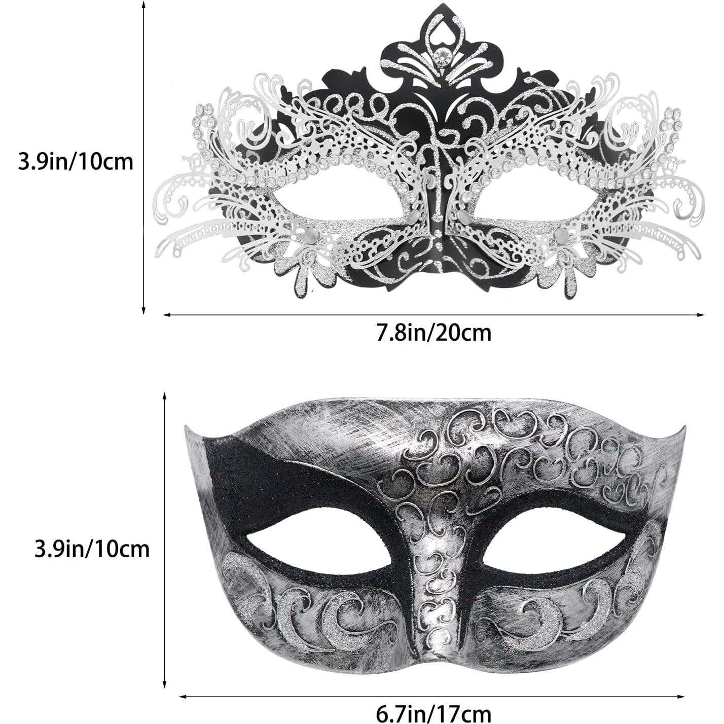 Conjunto de Máscaras para Parejas Coddsmz - Veneciana y Mardi Gras