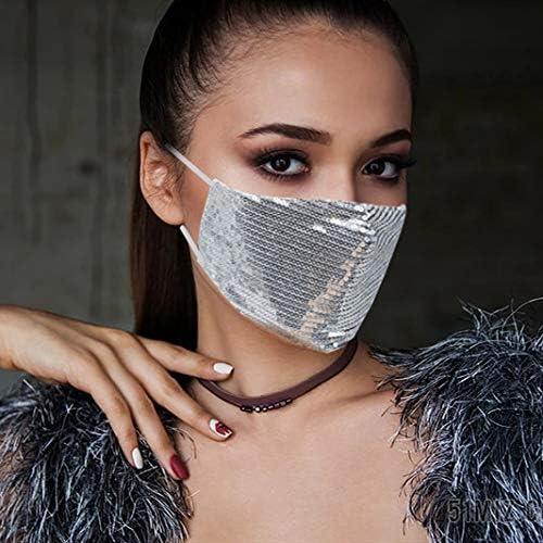 Mascarilla de Cristal UOUDIO con Rhinestones Brillantes para Mujeres