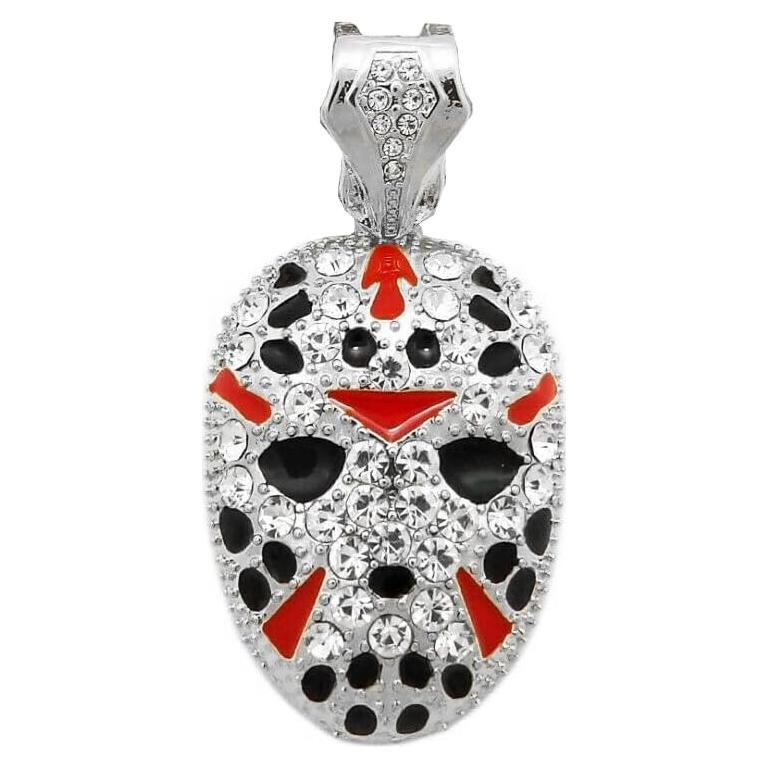 Colgante de Máscara de Jason y Collar Choker BlingFactory 50.8cm 61cm 76.2cm