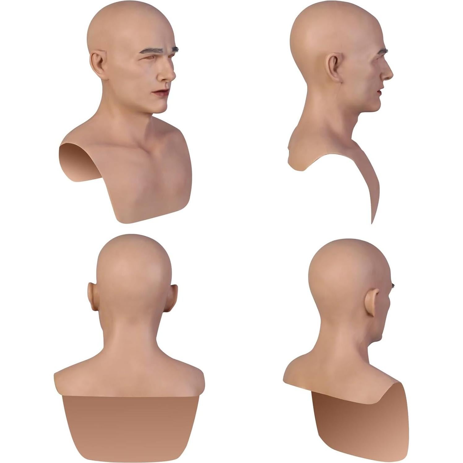 Máscara de Silicona Realista CRRCLSY Marfil para Cosplay