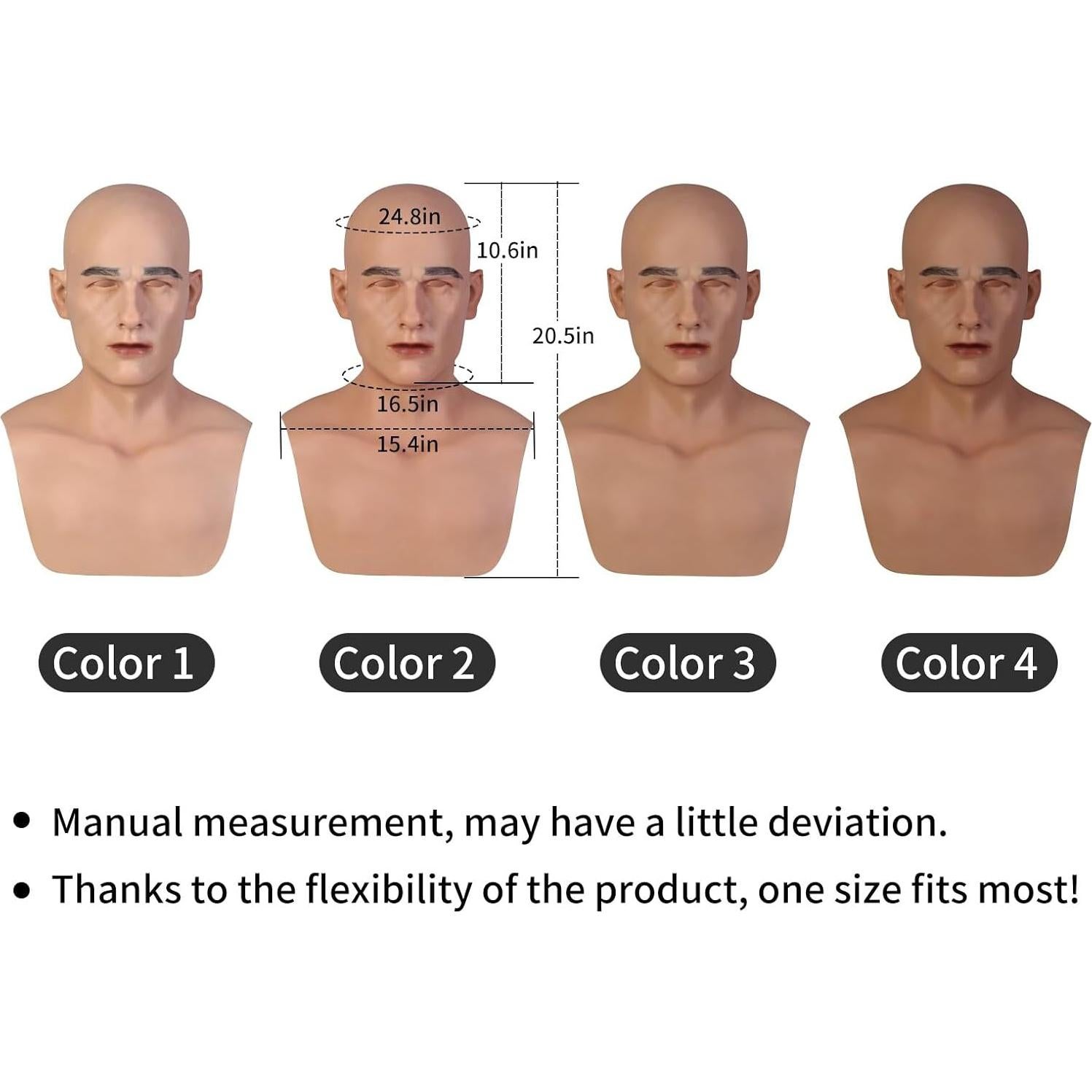 Máscara de Silicona Realista CRRCLSY Marfil para Cosplay