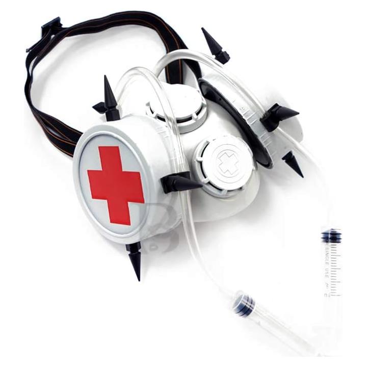 Máscara de Gas Mascarada Más Allá Disfraz Halloween Blanca