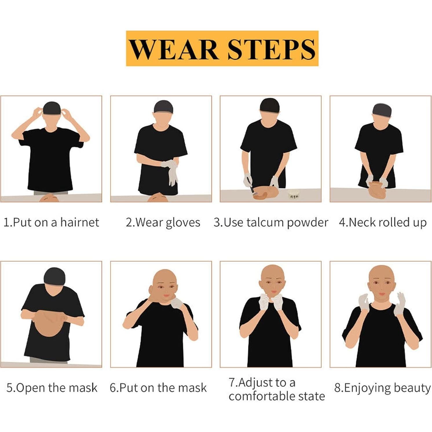 Máscara de Silicona Realista para Mujer LCUPPON Beige