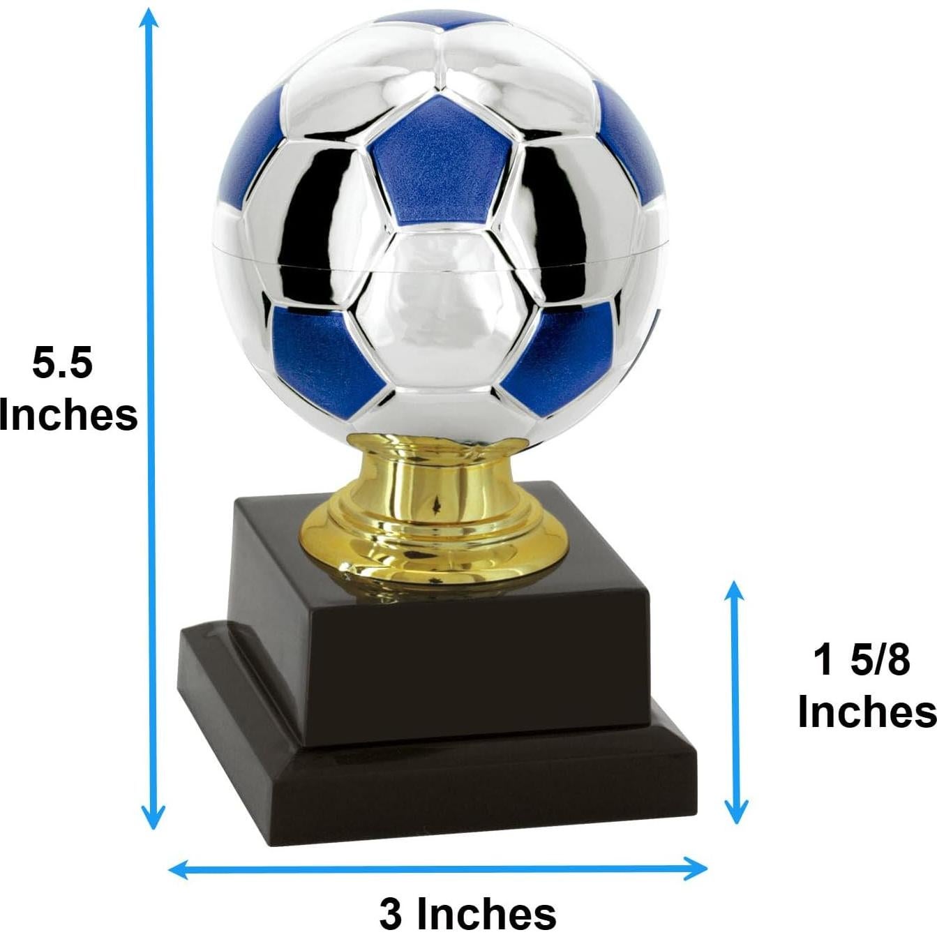 Trofeo de Balón de Fútbol Medallas Express Plateado 15.24cm