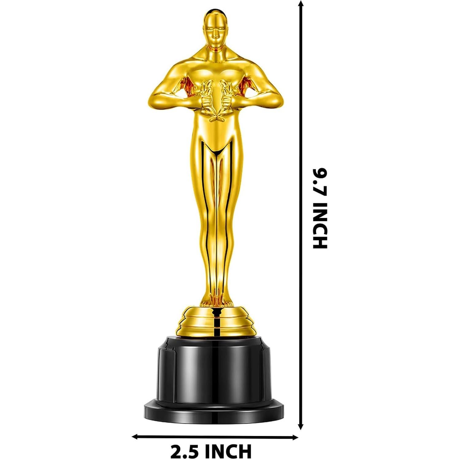 Trofeo de Oro 10 cm Jorpneost - Paquete de 4 Estatuas