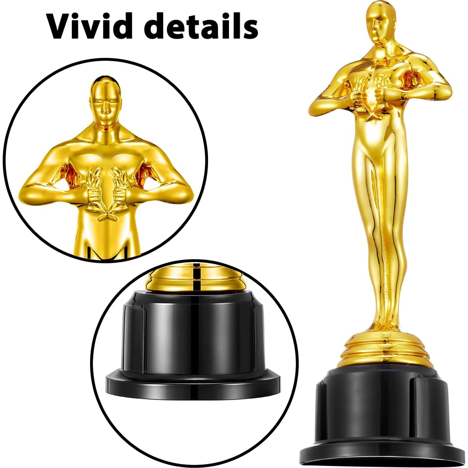 Trofeo de Oro 10 cm Jorpneost - Paquete de 4 Estatuas