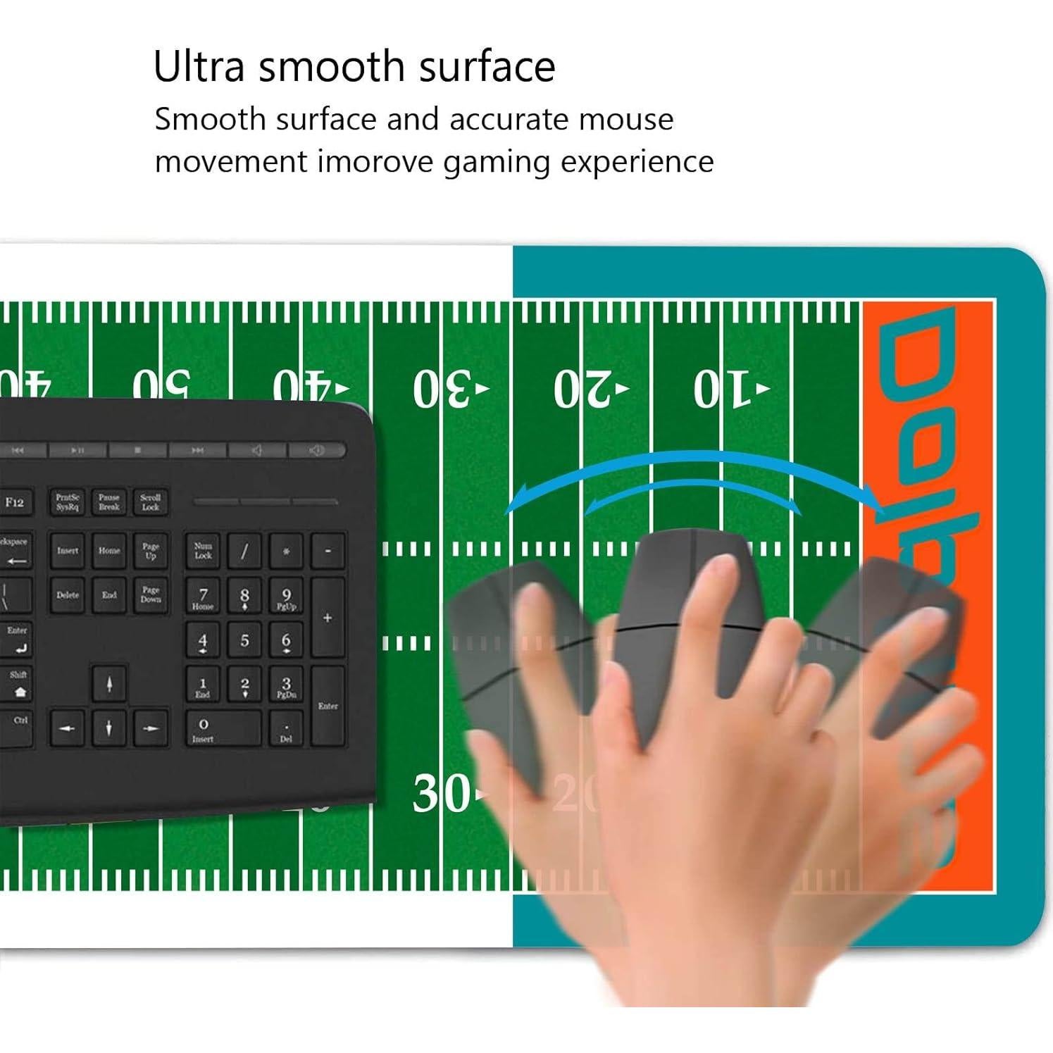 Alfombrilla de Ratón Grande Mialtry 80x30cm Antideslizante