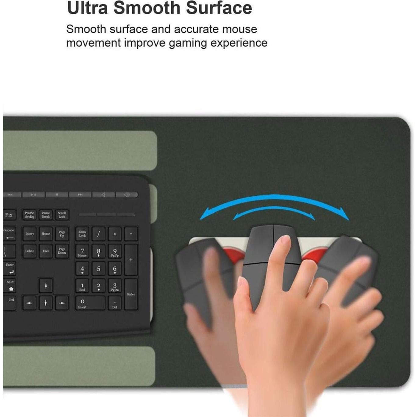 Alfombrilla de Ratón Grande CAIJIZHO 80x30 cm Antideslizante