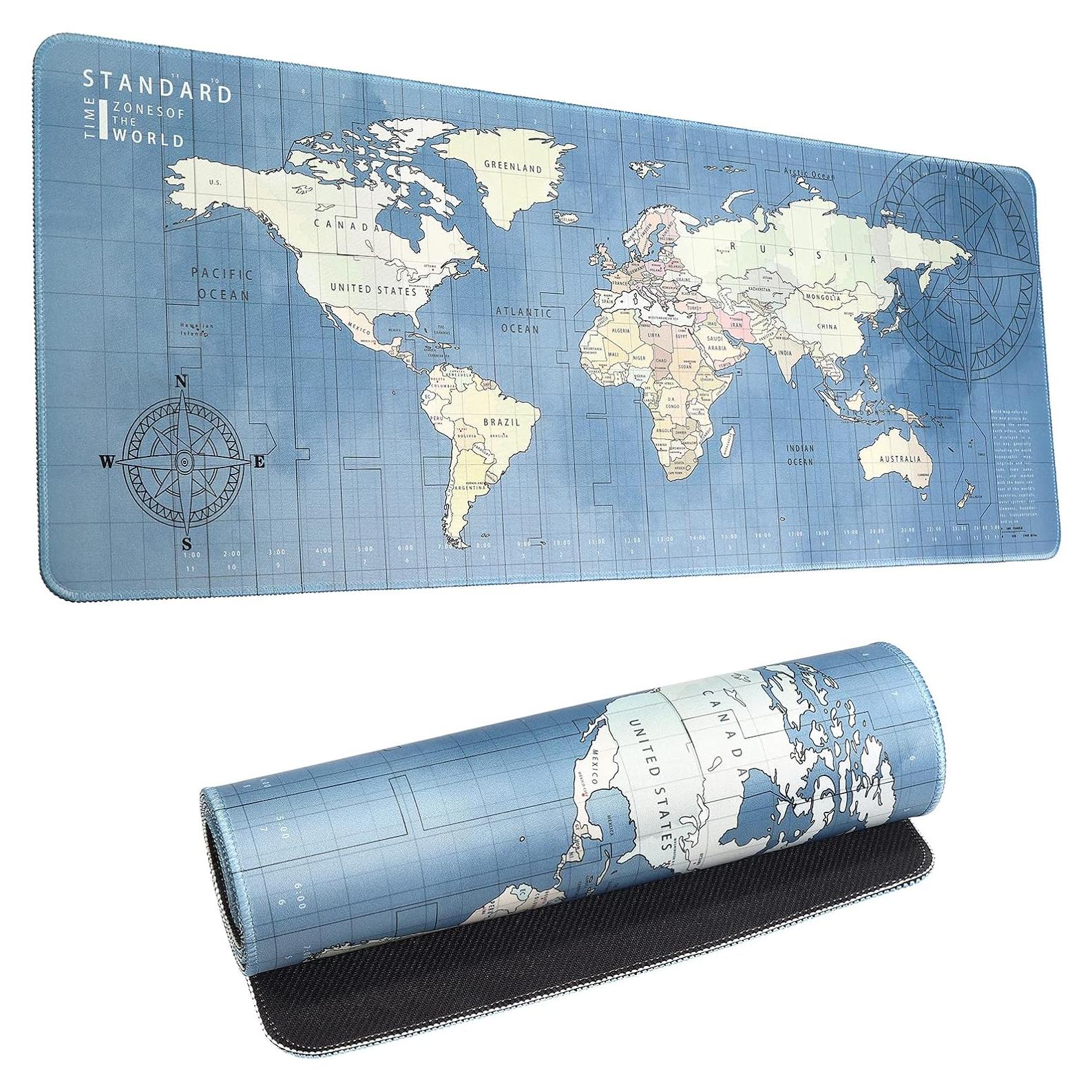 Alfombrilla de Ratón Grande Mamfous Mapa del Mundo 80x30 cm