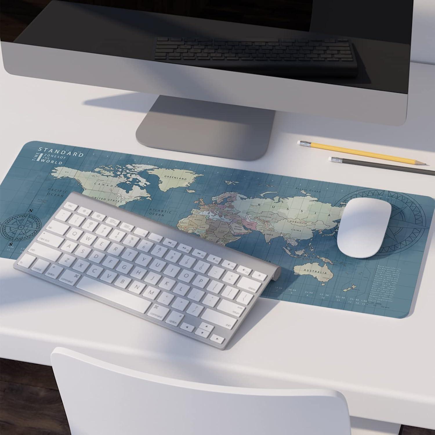 Alfombrilla de Ratón Grande Mamfous Mapa del Mundo 80x30 cm