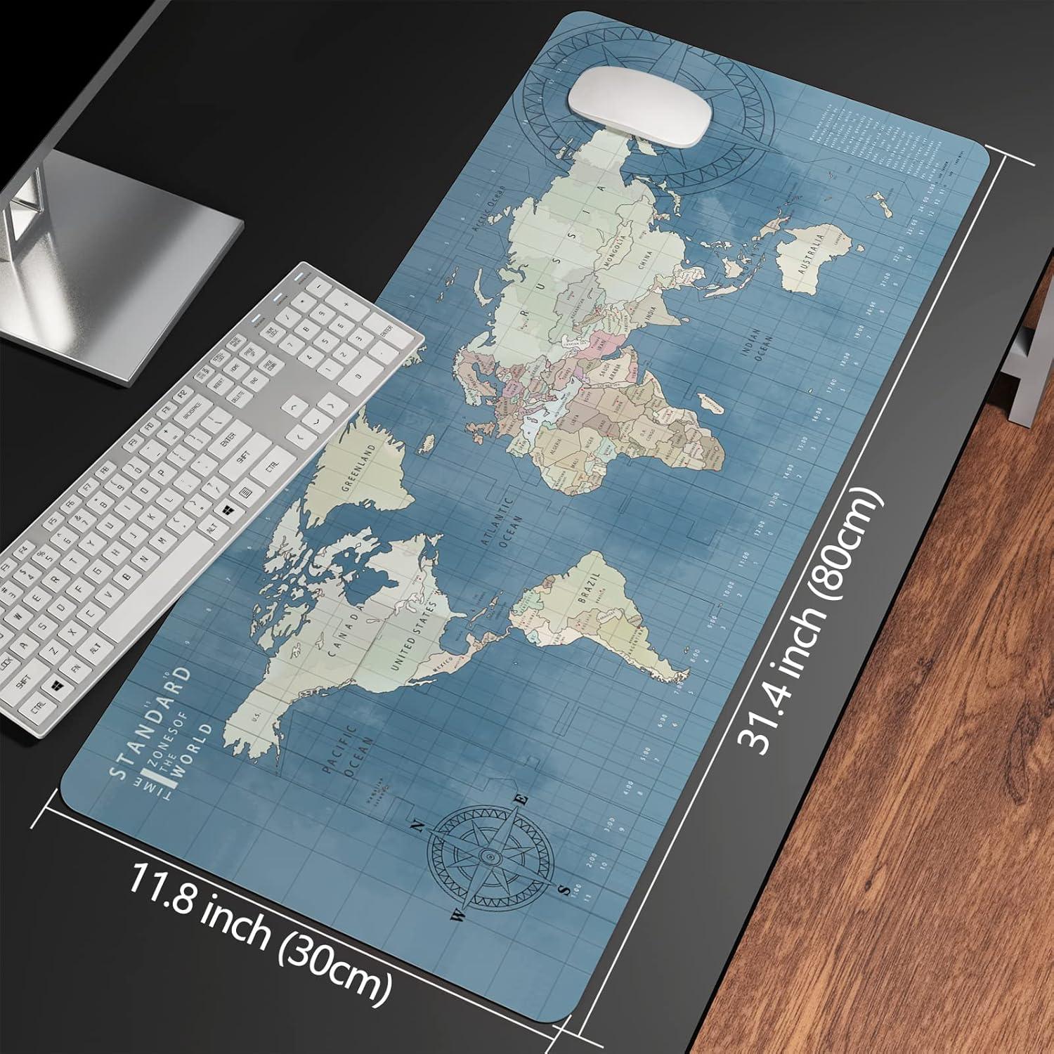 Alfombrilla de Ratón Grande Mamfous Mapa del Mundo 80x30 cm