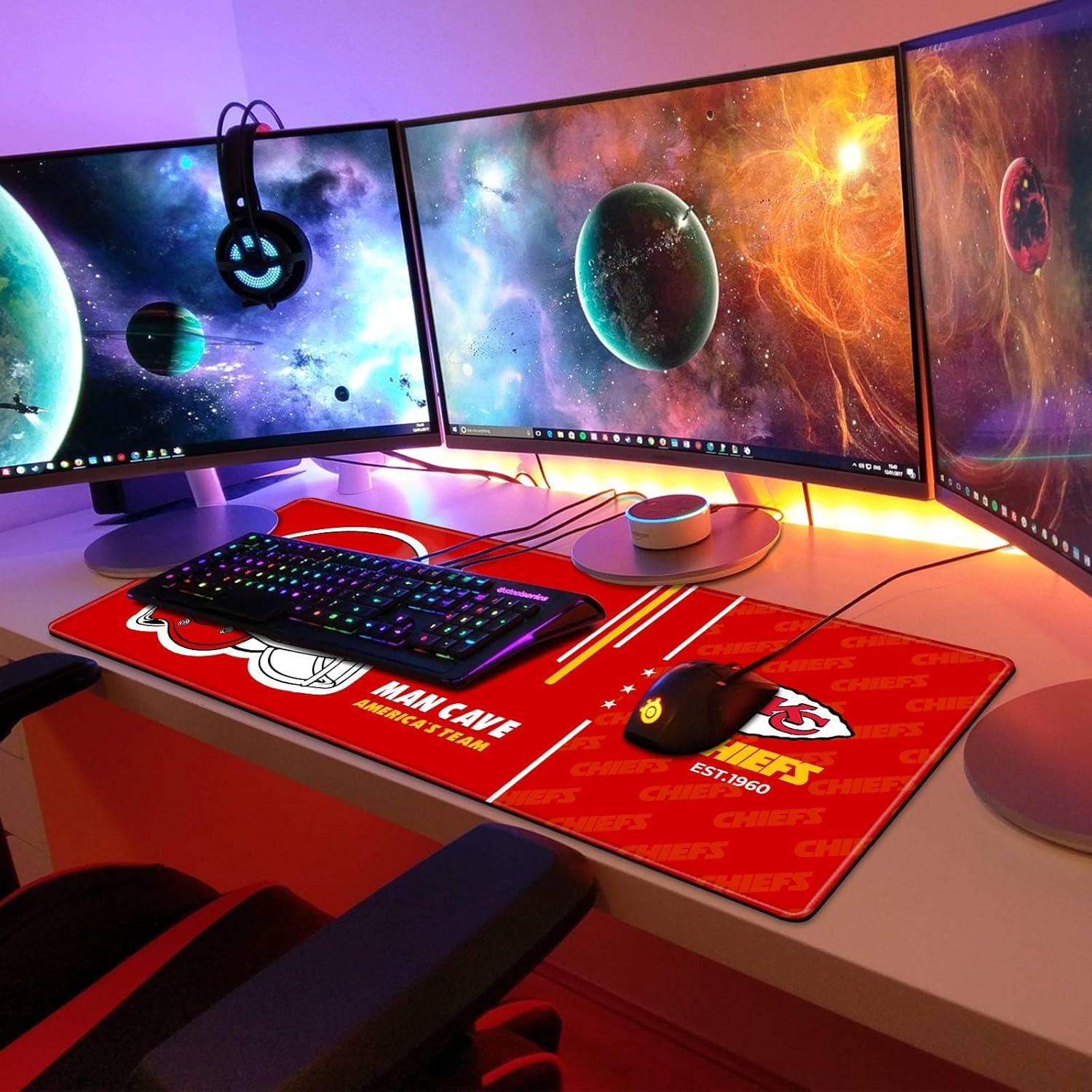 Alfombrilla de Ratón Grande AYYQHC 80x30 cm Bordes Cosidos