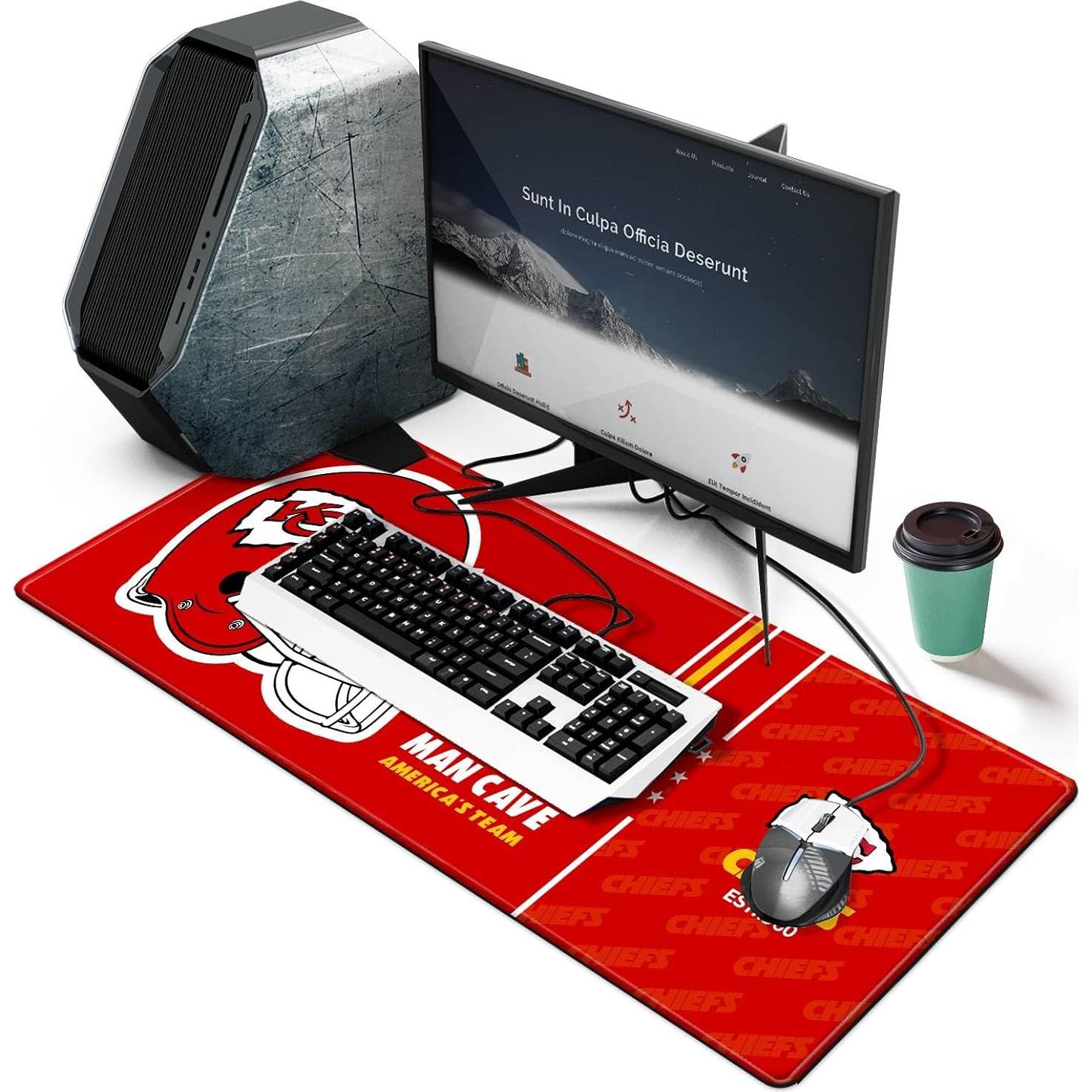 Alfombrilla de Ratón Grande AYYQHC 80x30 cm Bordes Cosidos