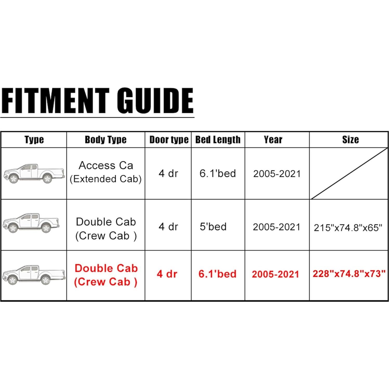Cubierta de Coche X AUTOHAUX para Toyota Tacoma 6.1m Gris