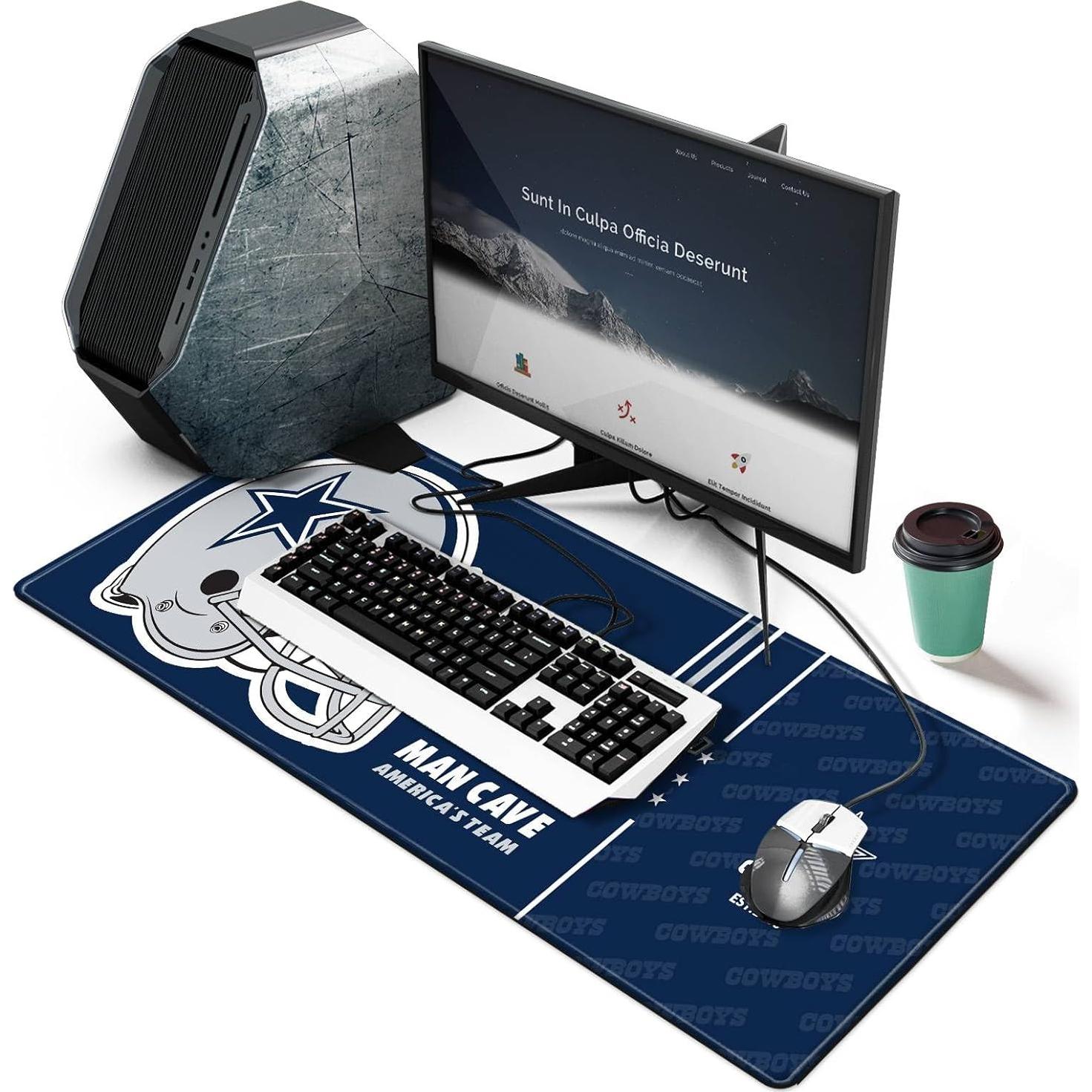 Alfombrilla de Ratón Grande AYYQHC 80x30 cm Bordes Cosidos