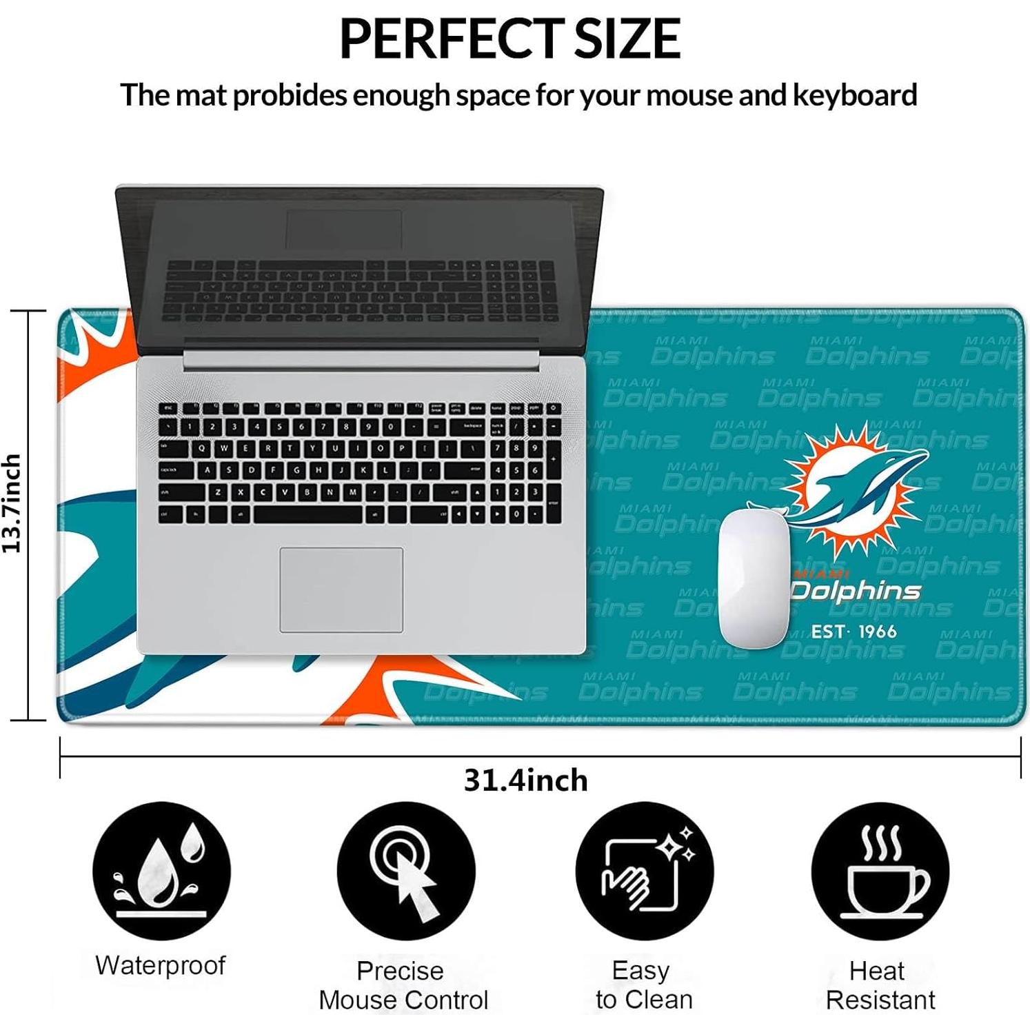 Alfombrilla de Ratón Grande Malogtan 800mm x 300mm Verde Fútbol