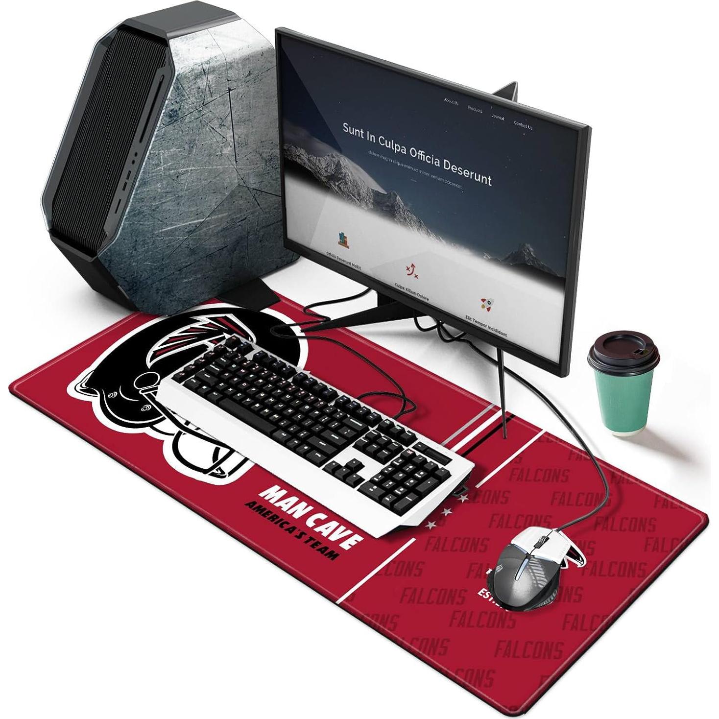 Alfombrilla de Ratón Grande AYYQHC 80x30 cm Bordes Cosidos