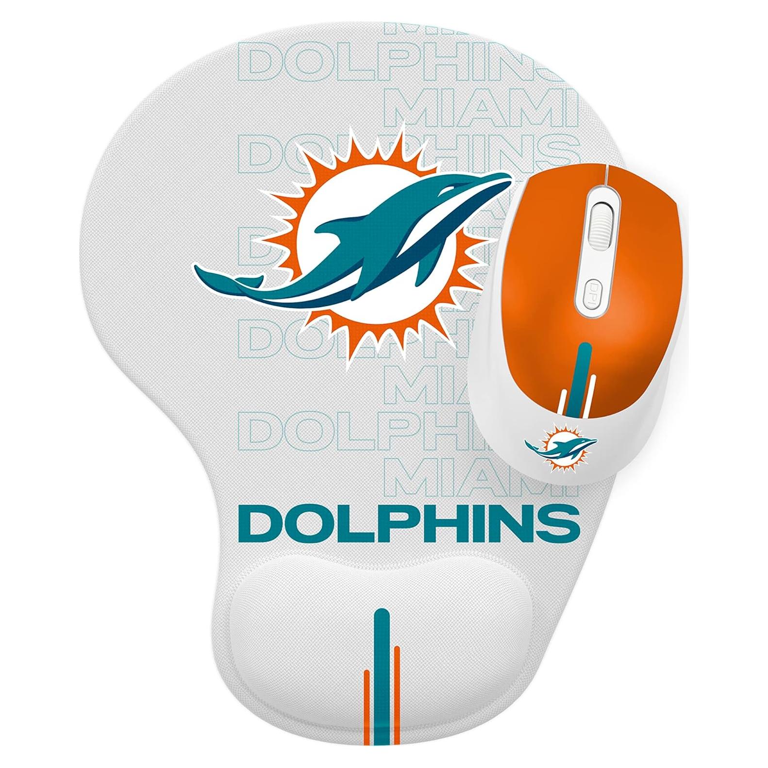 Mouse Inalámbrico y Alfombrilla SOAR NFL Delfines Miami