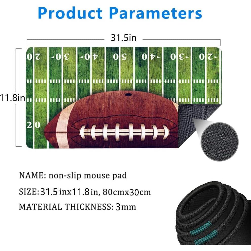 Alfombrilla de Ratón XL Hanazaoa Campo de Fútbol Retro 30x80cm