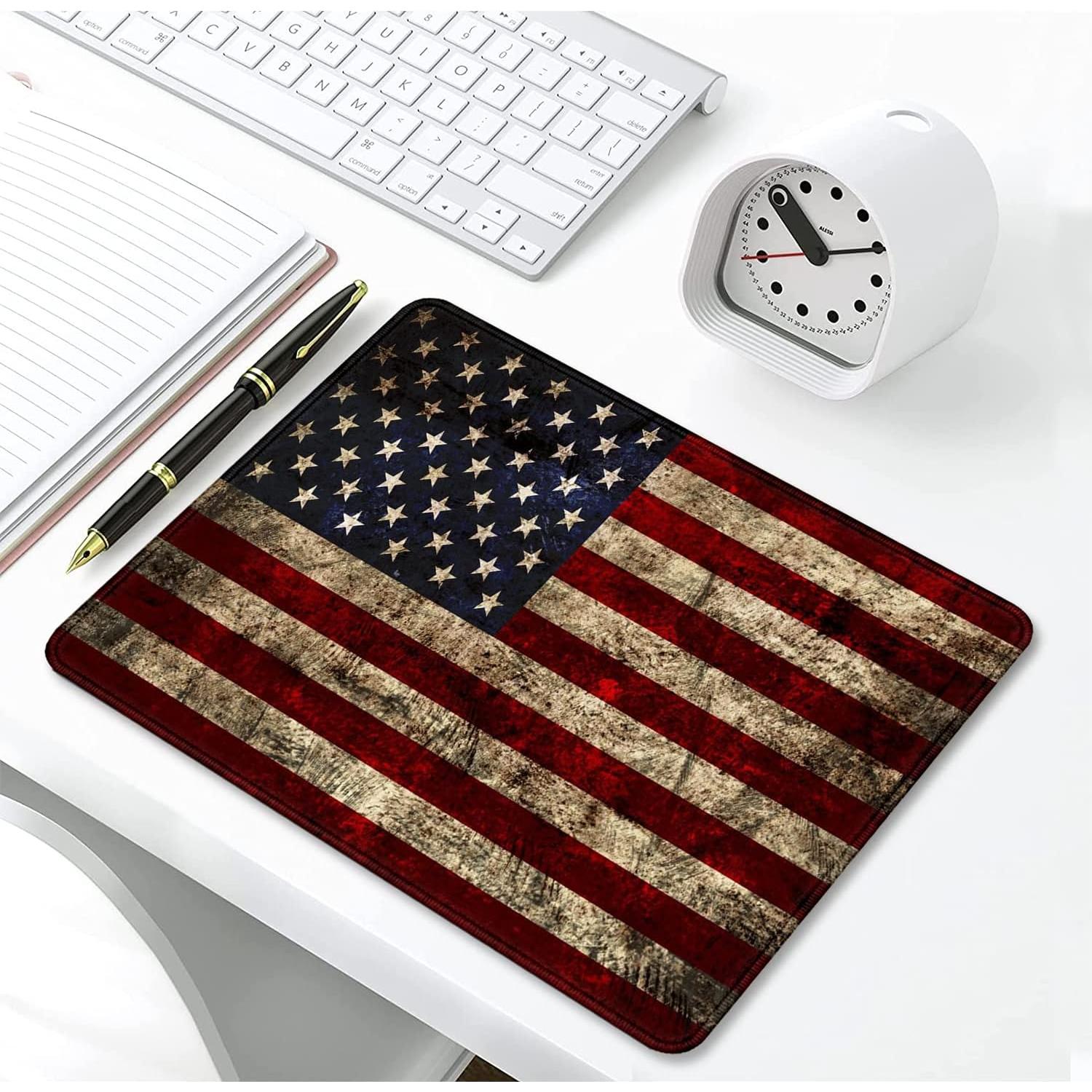 Alfombrilla de Ratón WTJGHY Antideslizante Bandera Americana 240x200mm