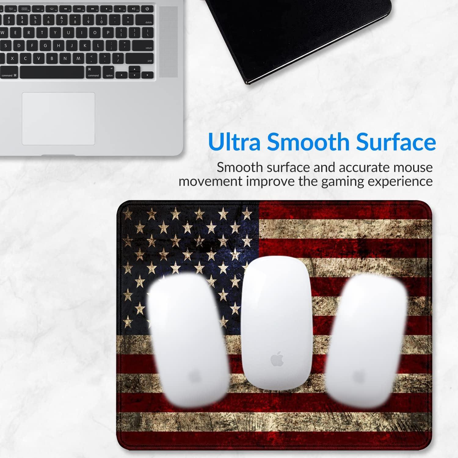 Alfombrilla de Ratón WTJGHY Antideslizante Bandera Americana 240x200mm