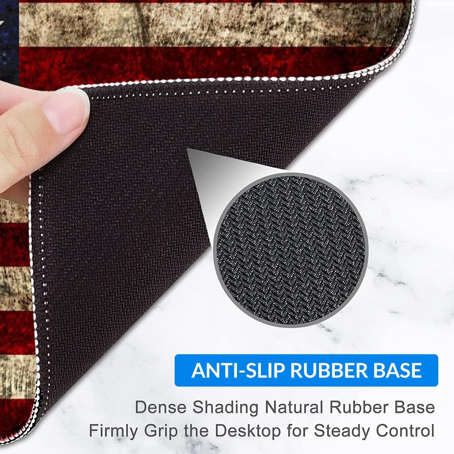 Alfombrilla de Ratón WTJGHY Antideslizante Bandera Americana 240x200mm