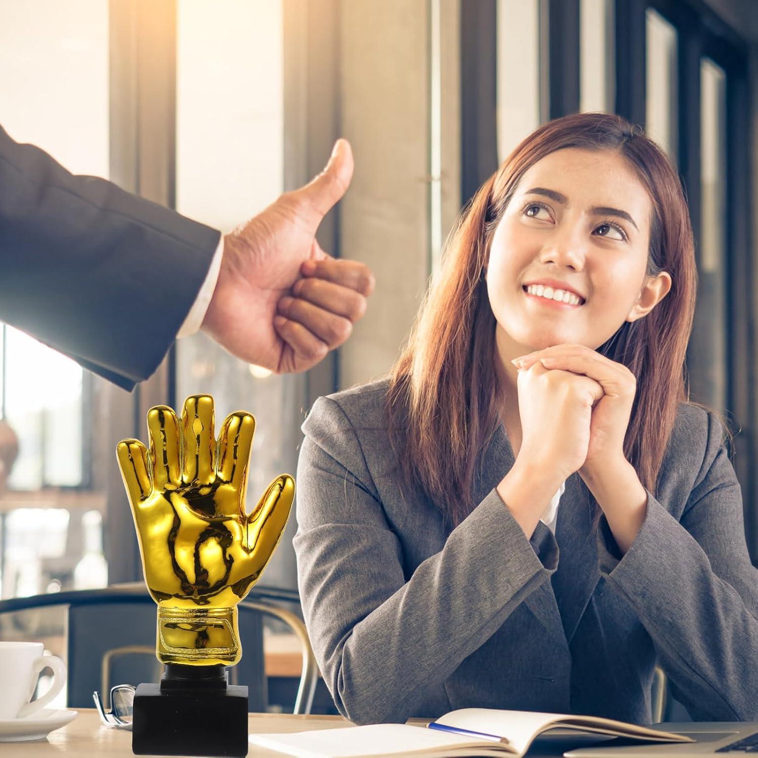 Trofeo de Portero IMIKEYA en Forma de Guante 26 cm Dorado