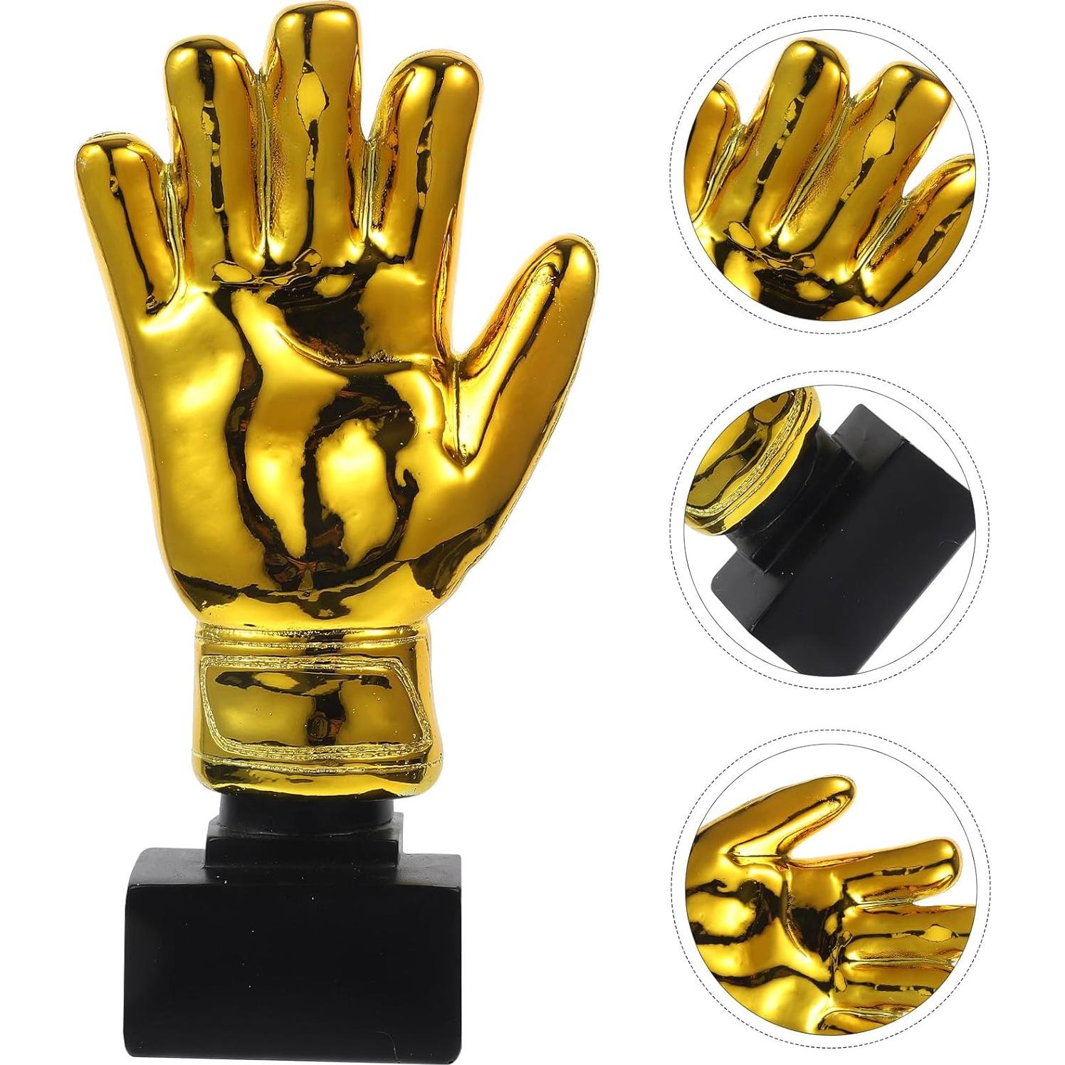 Trofeo de Portero IMIKEYA en Forma de Guante 26 cm Dorado