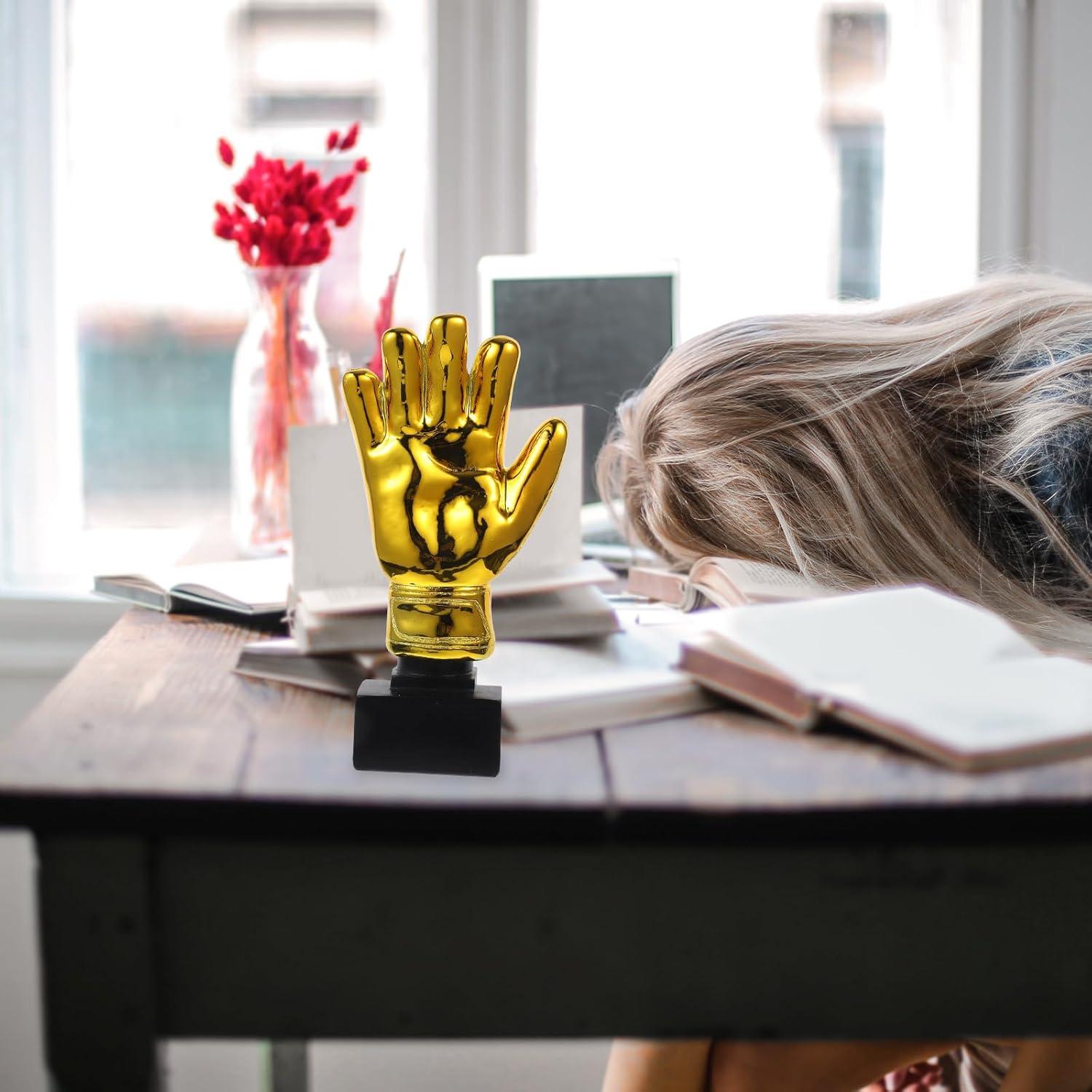 Trofeo de Portero IMIKEYA en Forma de Guante 26 cm Dorado