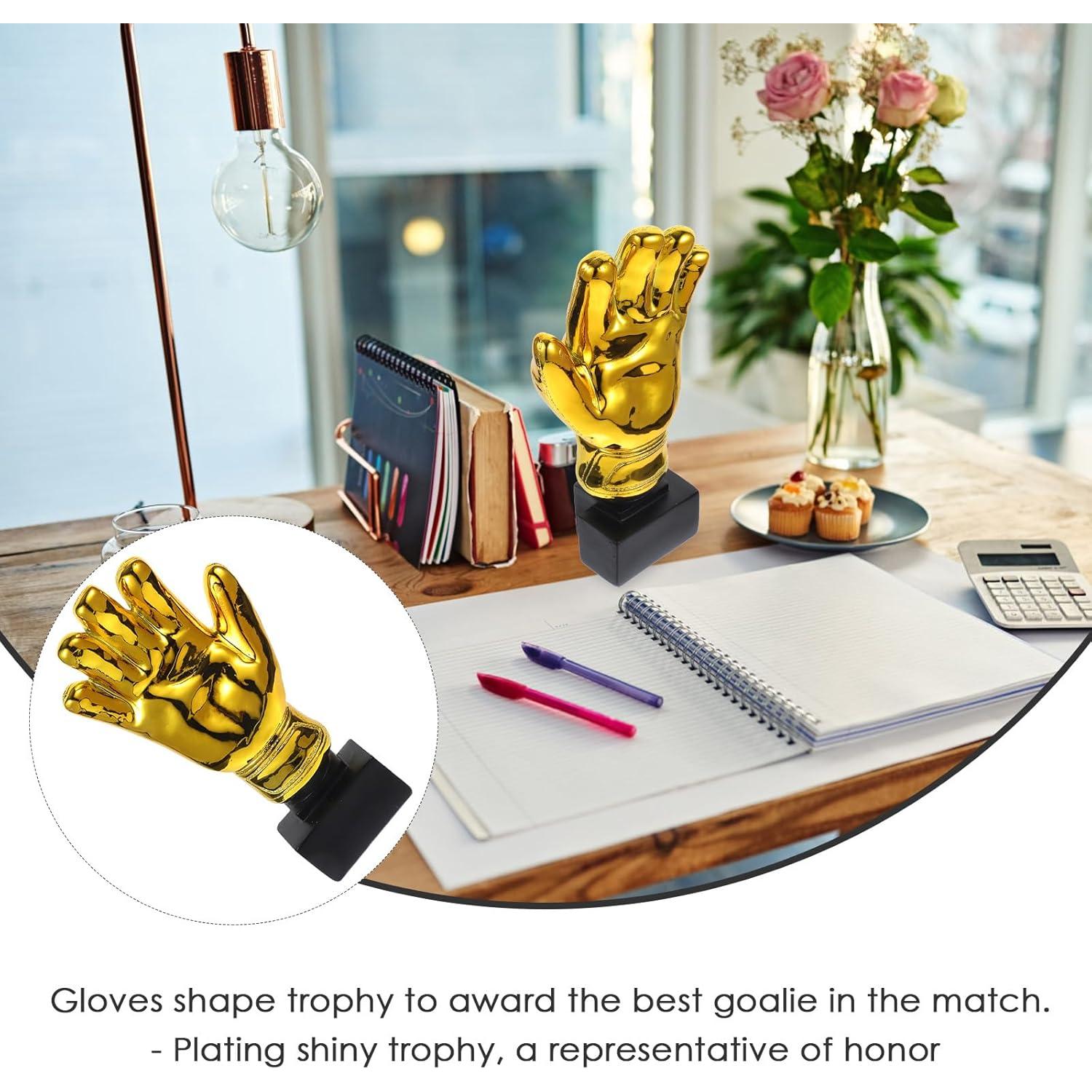 Trofeo de Portero IMIKEYA en Forma de Guante 26 cm Dorado