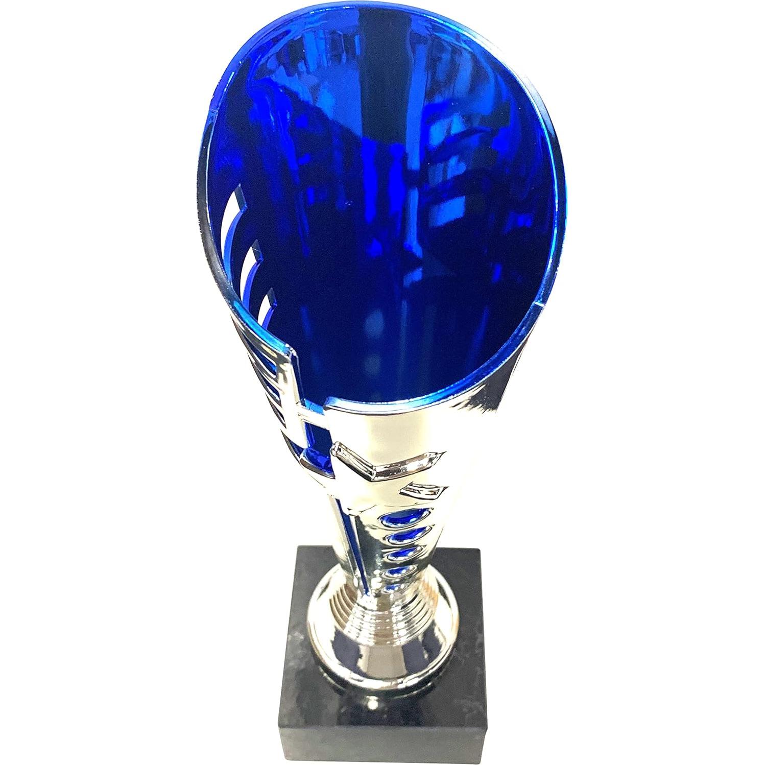 Copa de Trofeo Medallas Express 22.86 cm Plata Azul