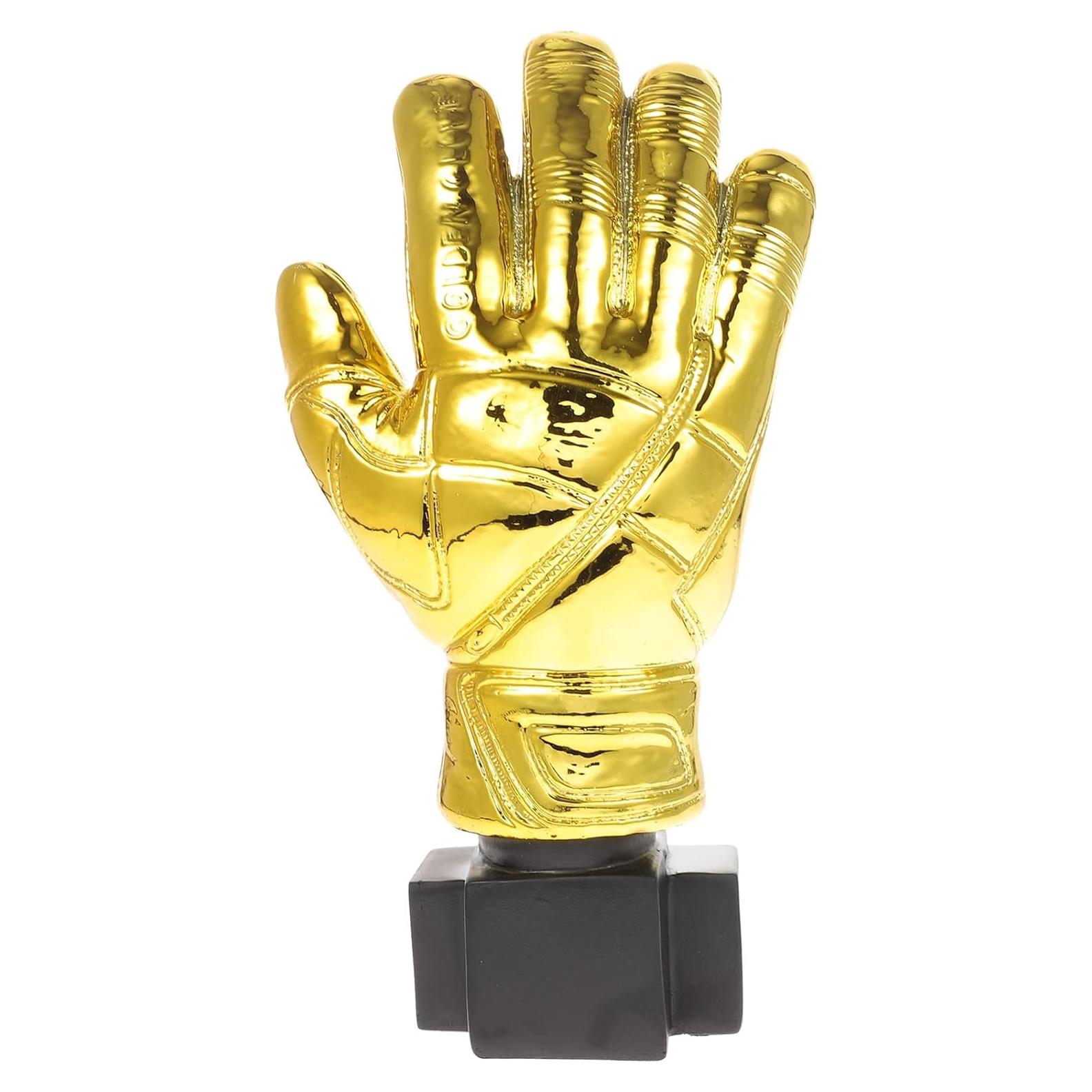 Trofeo Didiseaon de Portero en Forma de Guante Dorado 26.5 cm