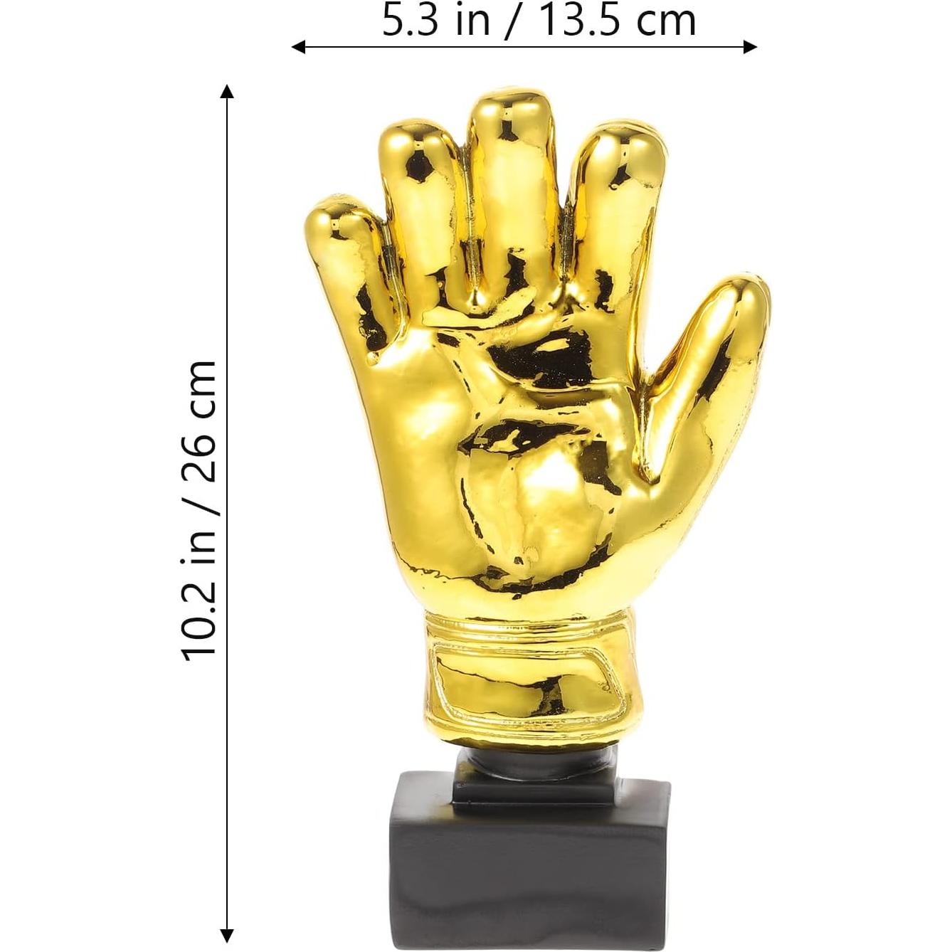 Trofeo Didiseaon de Portero en Forma de Guante Dorado 26.5 cm