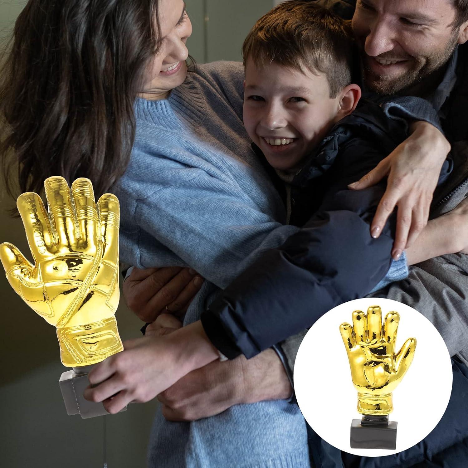Trofeo Didiseaon de Portero en Forma de Guante Dorado 26.5 cm