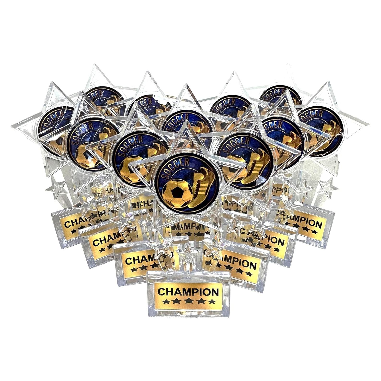 Trofeos de Fútbol Medallas Express 12 Piezas Acrílico 16.5 cm
