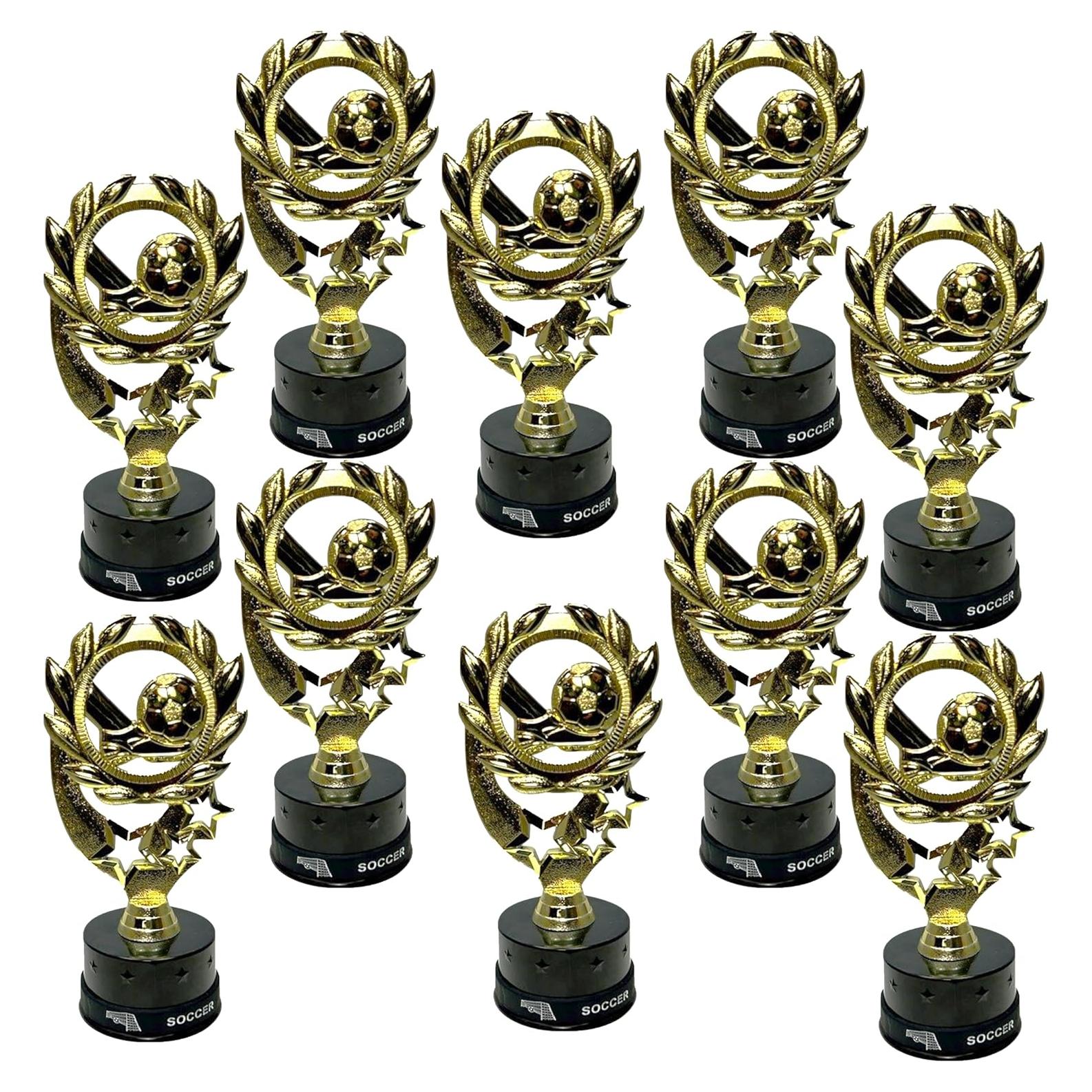 Trofeos de Fútbol Medallas Express 10 Piezas 18 cm con Pulseras