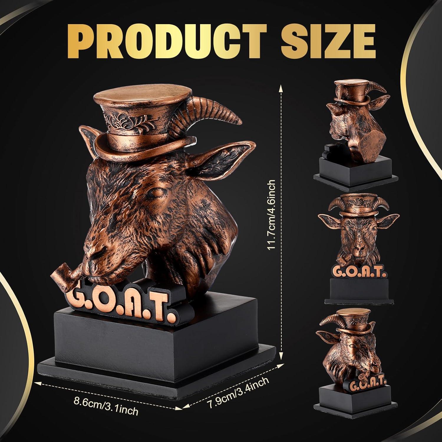 Trofeo de Cabra Zhengmy G.O.A.T. en Resina - Regalo Divertido