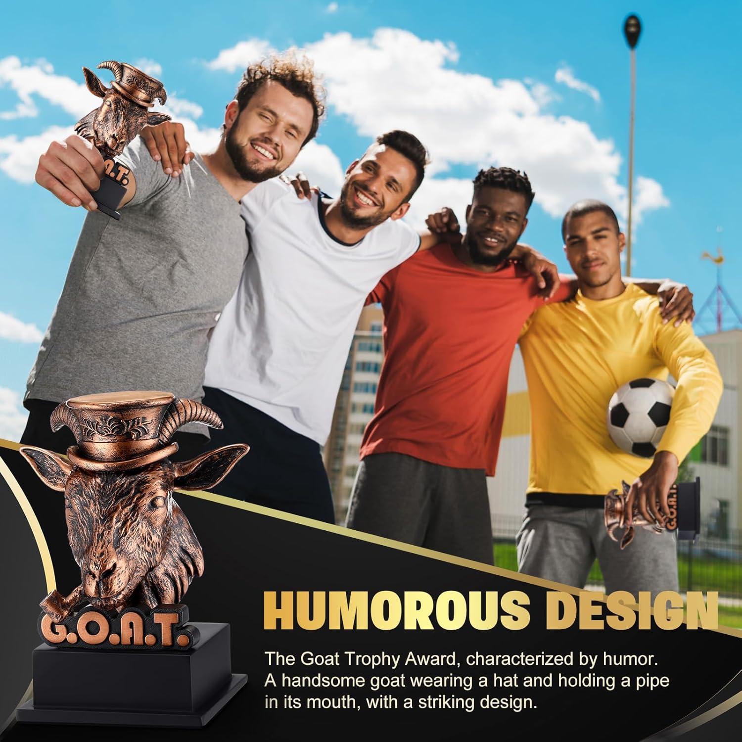 Trofeo de Cabra Zhengmy G.O.A.T. en Resina - Regalo Divertido