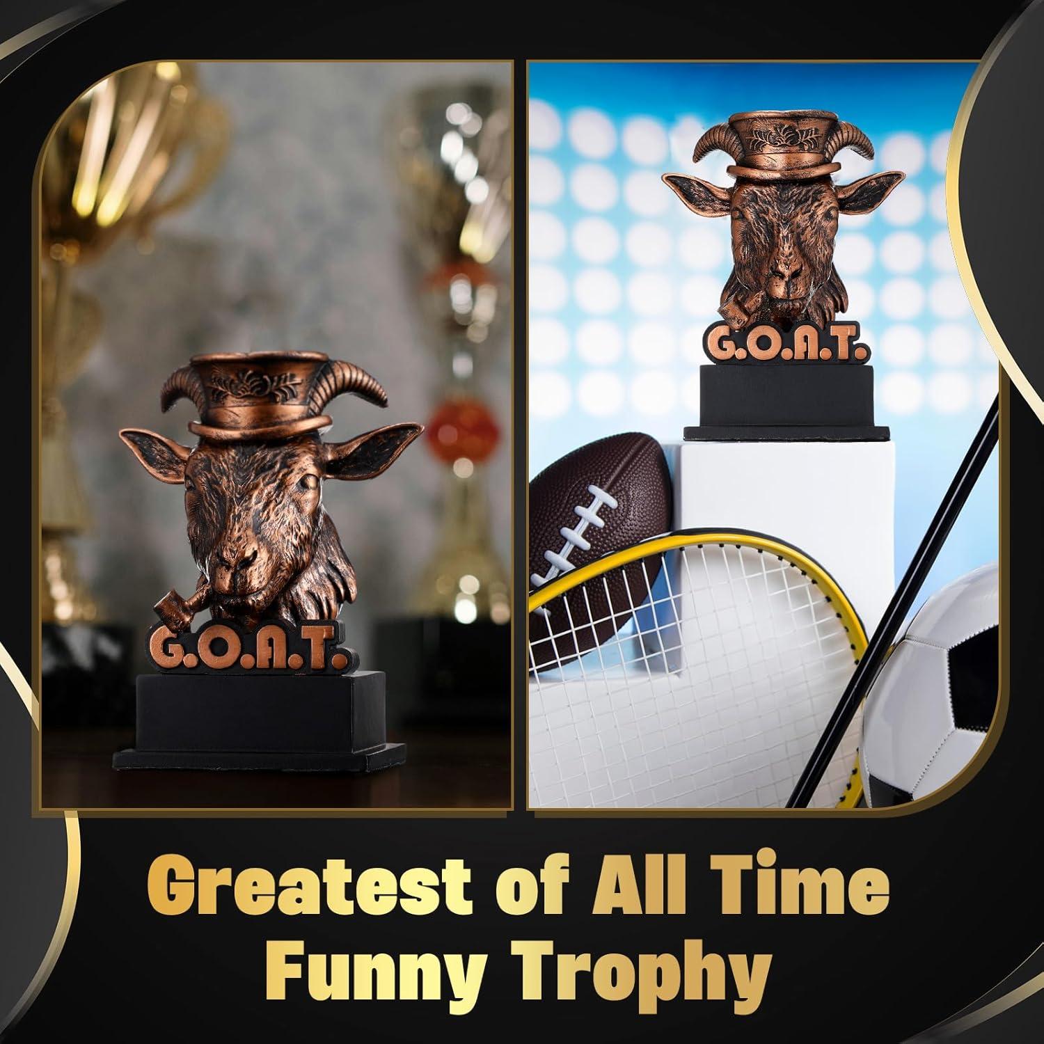 Trofeo de Cabra Zhengmy G.O.A.T. en Resina - Regalo Divertido