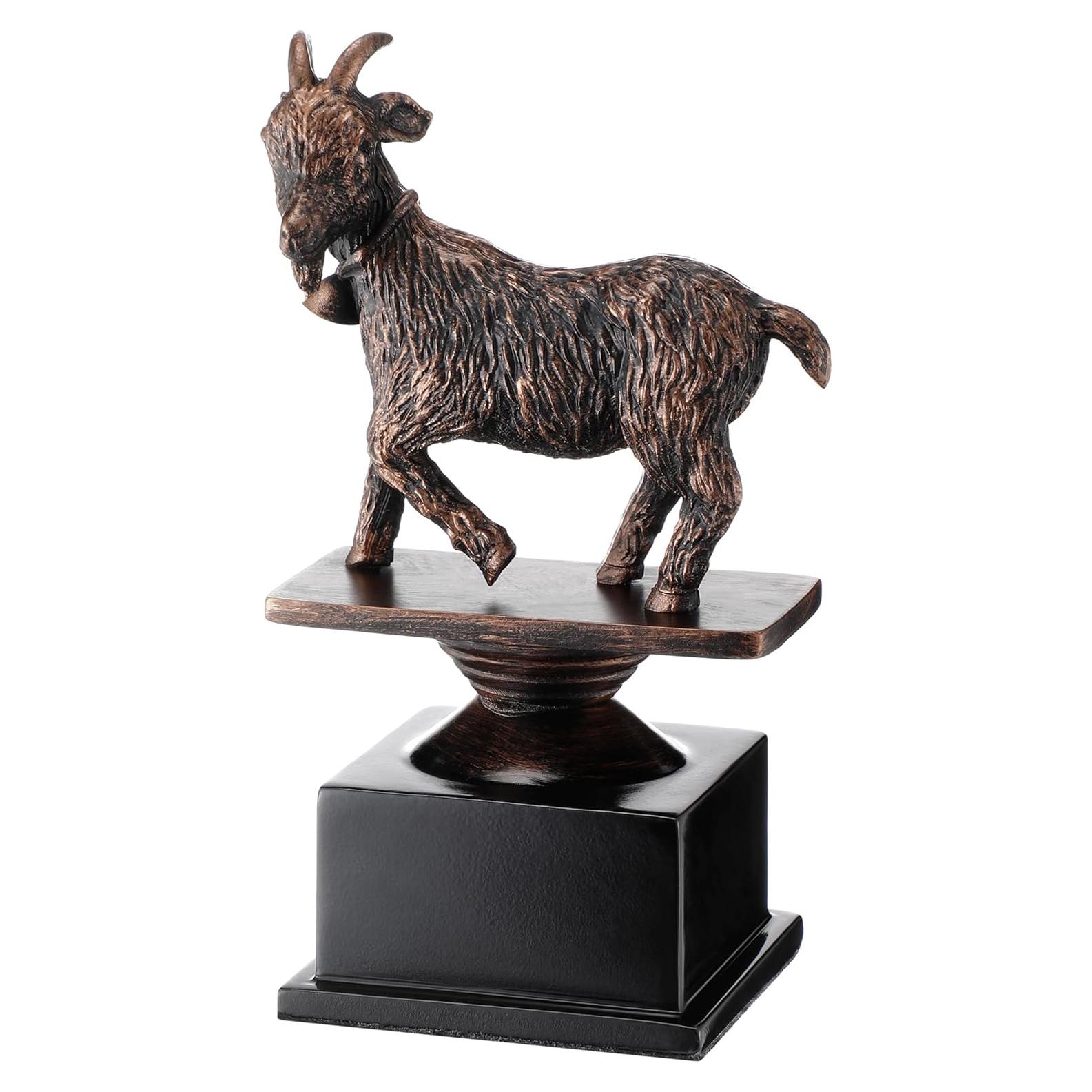 Trofeo de Cabra Zhengmy KX1872 en Resina Color Bronce