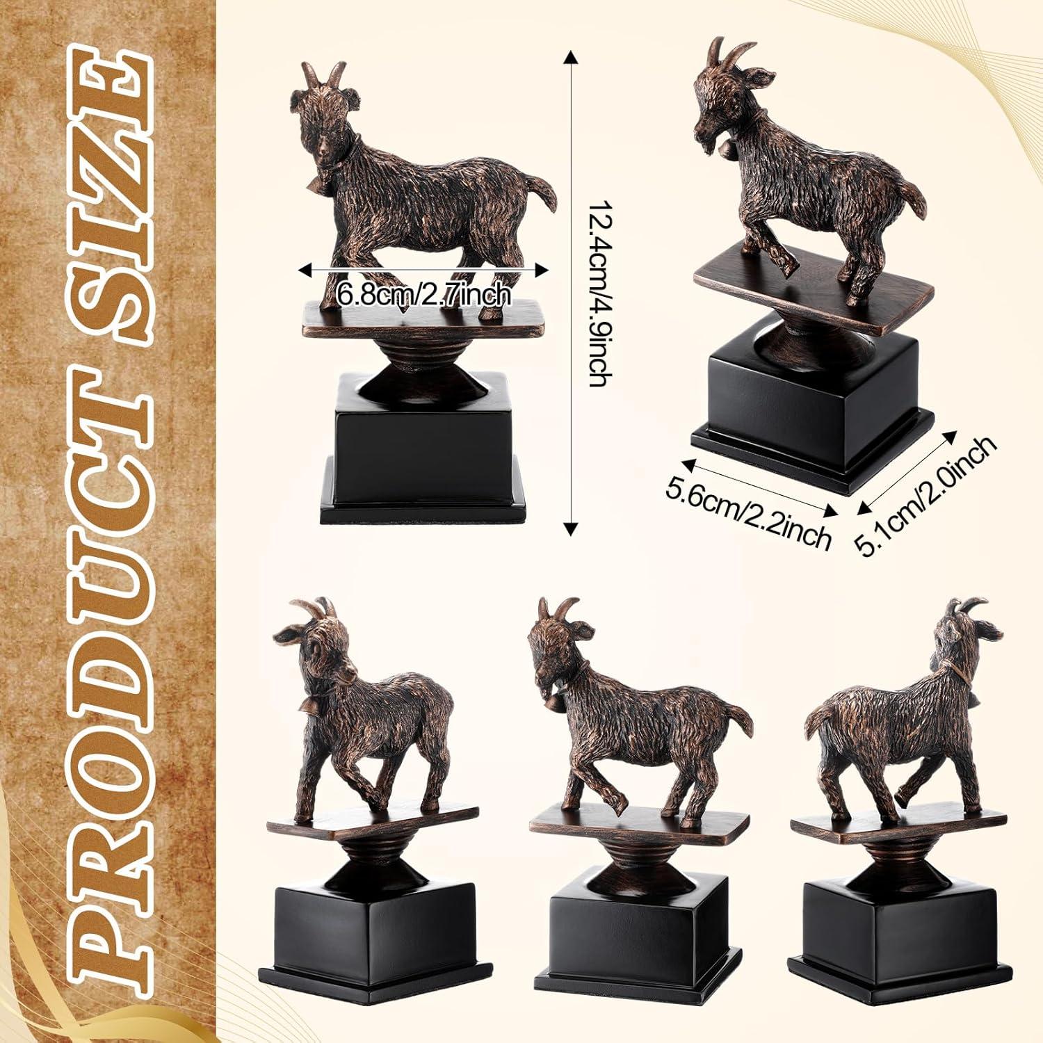 Trofeo de Cabra Zhengmy KX1872 en Resina Color Bronce