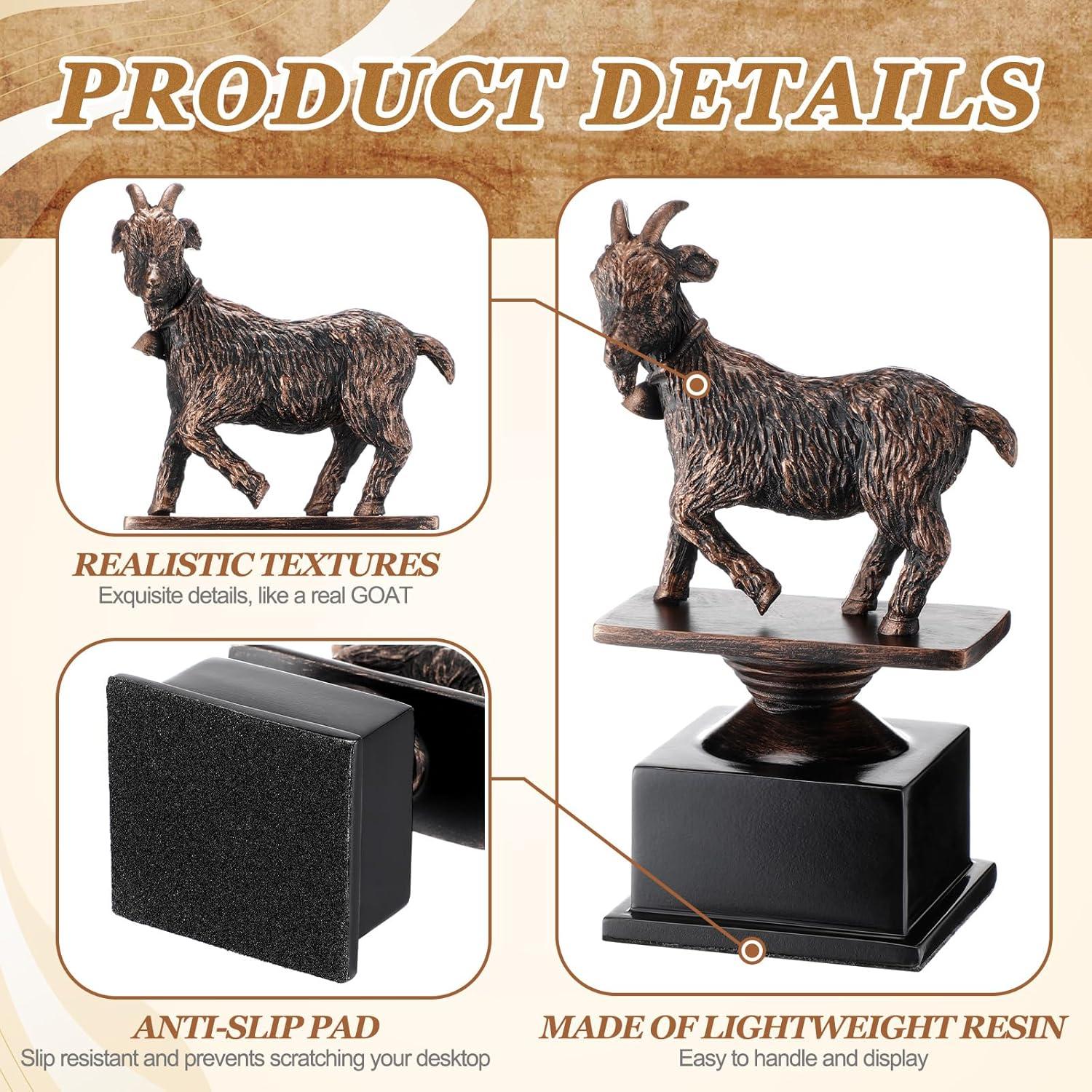 Trofeo de Cabra Zhengmy KX1872 en Resina Color Bronce