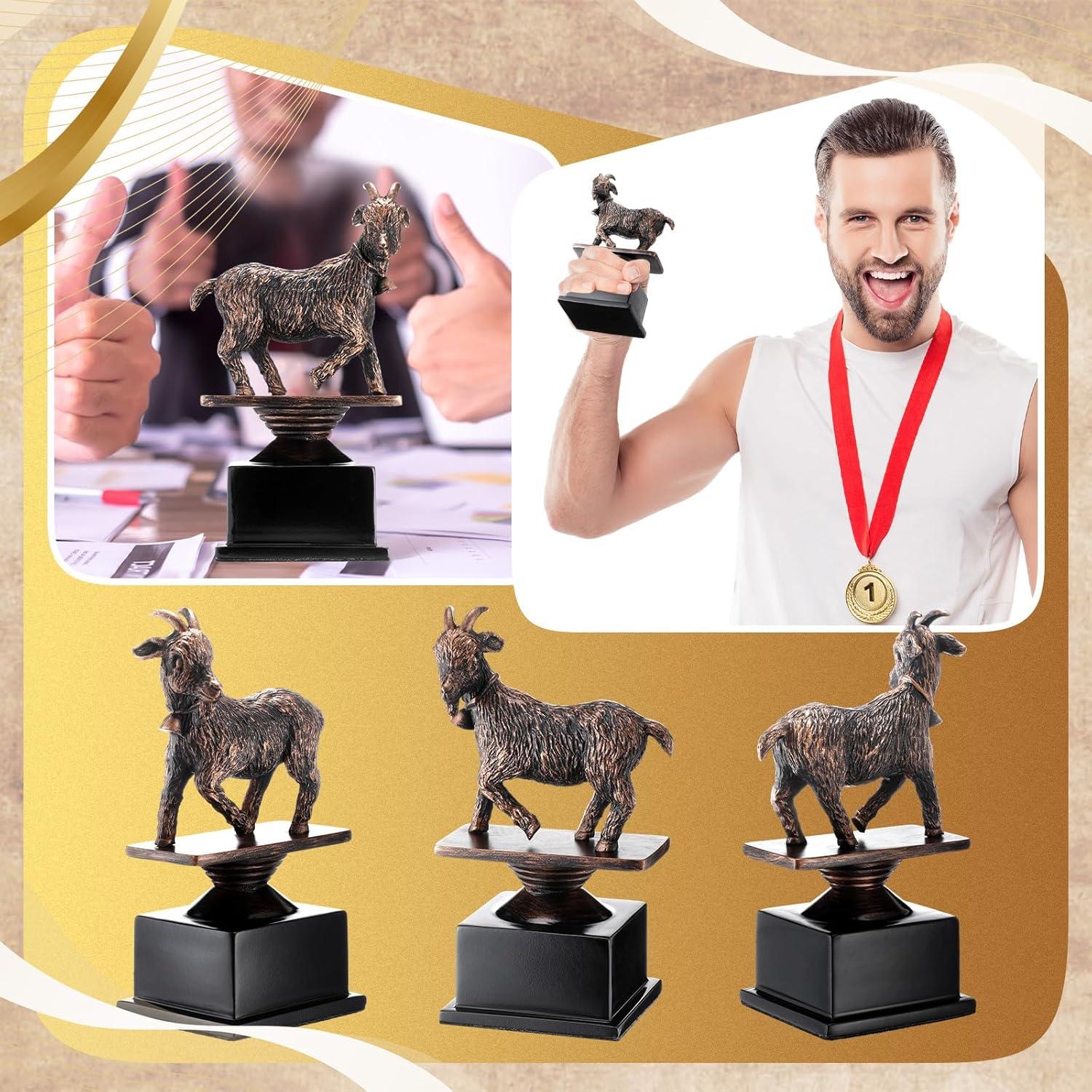 Trofeo de Cabra Zhengmy KX1872 en Resina Color Bronce