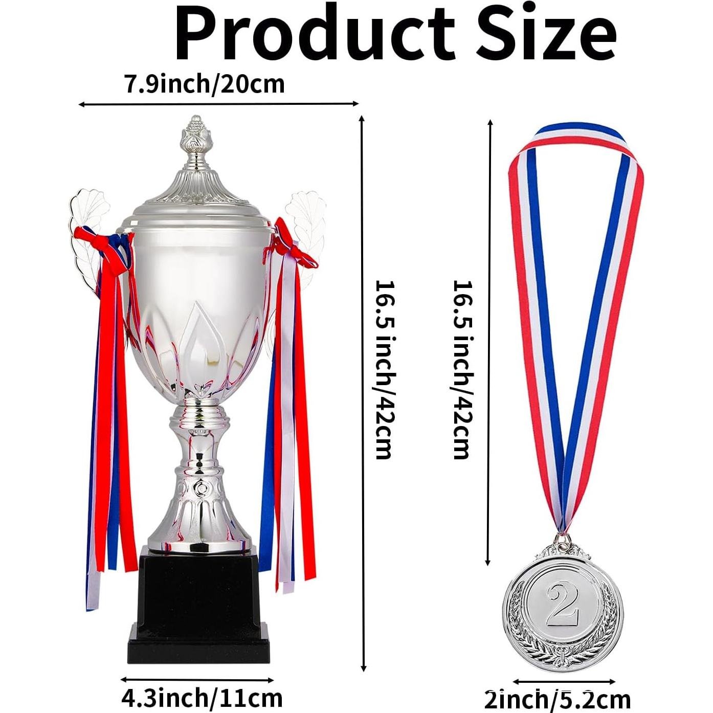 Trofeo y Medalla de Premio Dorhui Plata 41.9 cm para Deportes