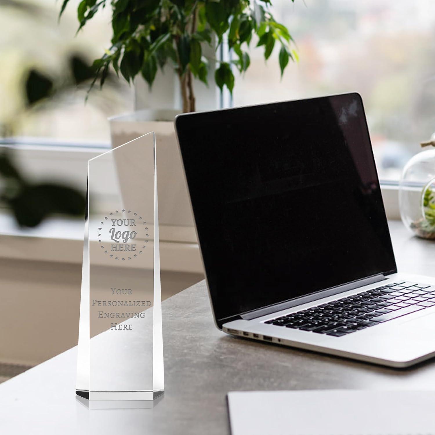 Trofeo de Cristal Personalizado ZALHIN 24.13 cm Grabado