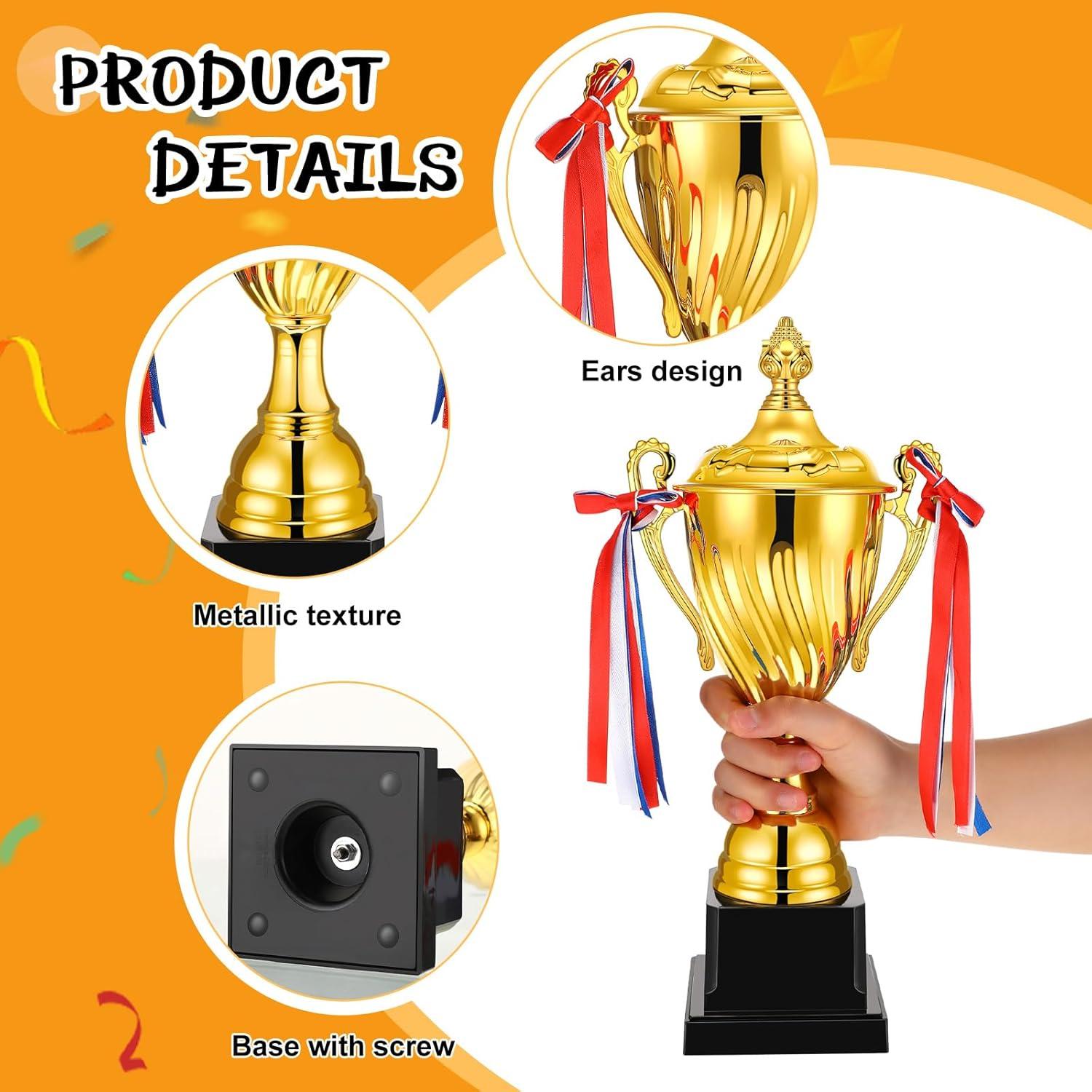 Copa Trofeo Grande Inbagi 35 cm Dorado para Eventos