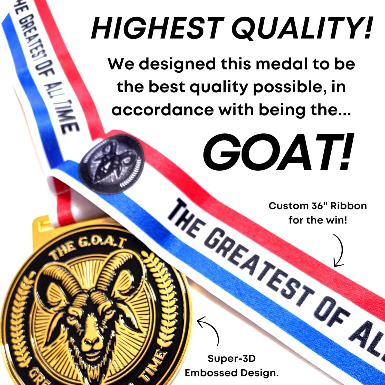 Medalla de Premio de Cabra We Da Goat - 6.99 cm de Lujo