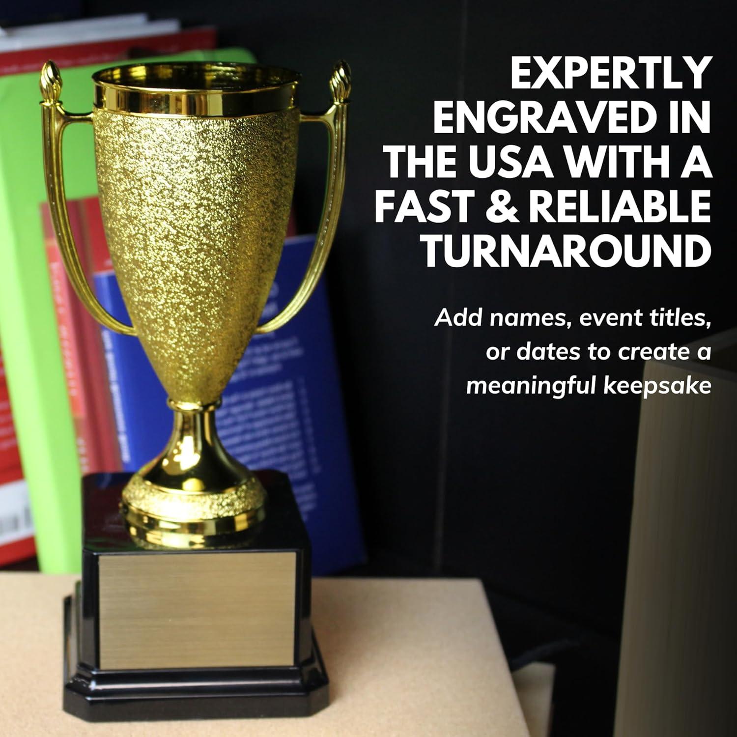 Trofeo Victory Gold Cup Personalizado - Trophy Outlet - Base Negra