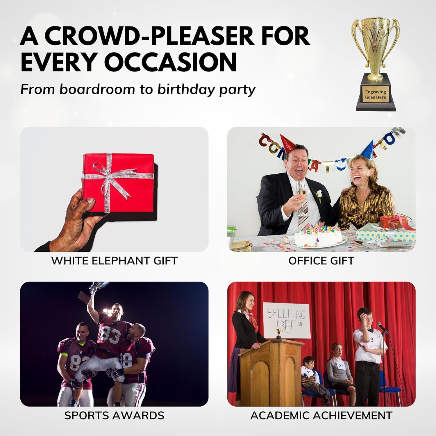 Trofeo Victory Gold Cup Personalizado - Trophy Outlet - Base Negra